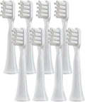 8PCS Toothbrush Replacement Heads for Electric Head White/Pink(8 White-Standard)