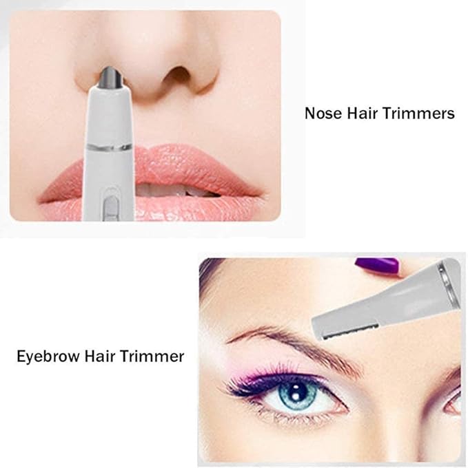 2-in-One Nose Trimmer Electric Eyebrow TrimmerEyebrow Trimmer Nose Hair Trimming Hair Removal Device