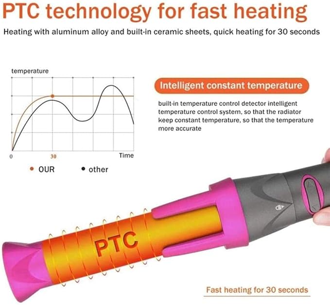 Portable 3 in 1 Ceramic Tourmaline Curling Iron for Curly Hair