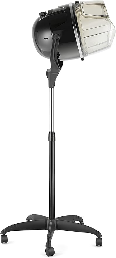 Professional Hooded Hair Dryer Height Adjustable Stand-Up Bonnet Hair Dryer on Wheels