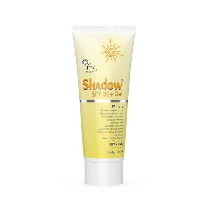 Shadow Sunscreen SPF 30+ Gel Sunscreen For Oily Skin Sun Screen Protector SPF 30 For Body &amp Face Broad Spectrum For UVA &amp UVB Protection Non Greasy &amp Water Resistant For Unisex 40g