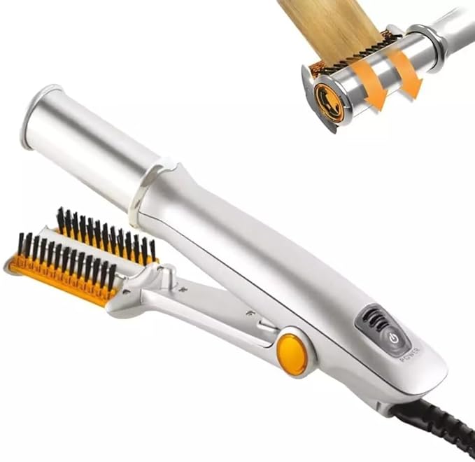 2 in 1 Rotating Curling Iron Fast Heat PTC Hair Straightener and Curler