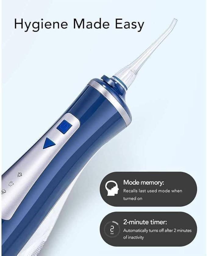 Water Flosser Portable Dental Oral Irrigator with 4 Modes Rechargeable Waterproof Teeth Cleaner for Home and Travel