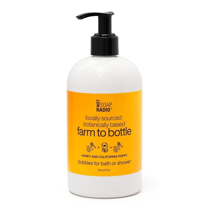 Not Soap Radio honey and california poppy | bath/shower gel | farm to bottle