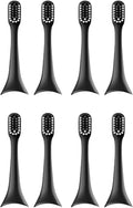 8pcs Replacement Toothbrush Head Compatible for ENCHEN Aurora t+/T2 Accessories Adult Nozzle(8pcs Black)