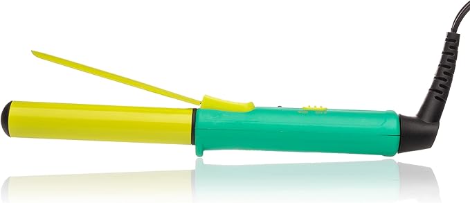 Glister Mini Curls Traveling Small Clip Curler with Carrying Pouch Travel Curler Curling Wand for Normal Thin Dry and Frizzy Hair for Travel use Preferred for Girls or Boys - (Lemonade)