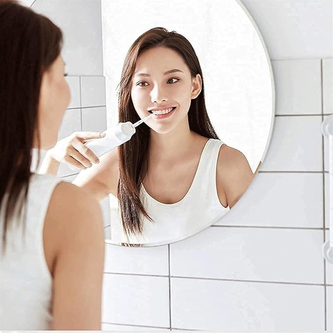 Cordless Water Flosser Teeth Cleaner 3 Modes IPX7 Waterproof Oral Irrigator for Travel and Home Portable Rechargeable Waterproof Household Washing Water Dental Floss Teeth Cleaner