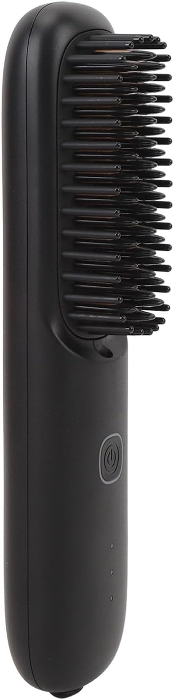 Hair Straightening Brush USB Rechargeable 3 Levels Negative Ions Portable Ceramic Hair Straightener Comb