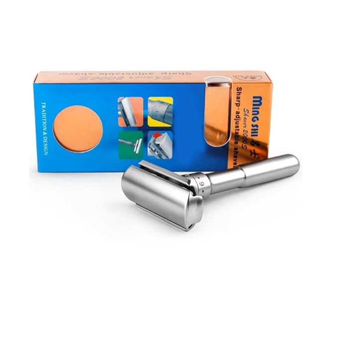 BESTYASH 3pcs Men Shaving Kit Manual Razor Double-sided Beard Shaper Razor Blades Adjustable Shaving Machine