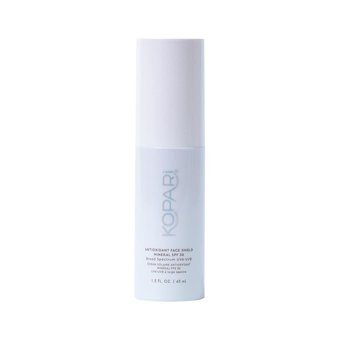 Kopari Antioxidant Face Shield Mineral SPF 30 Lightweight Sheer Texture With Dewy Finish No White Cast with Moisturizing Hyaluronic Acid 1.5 oz