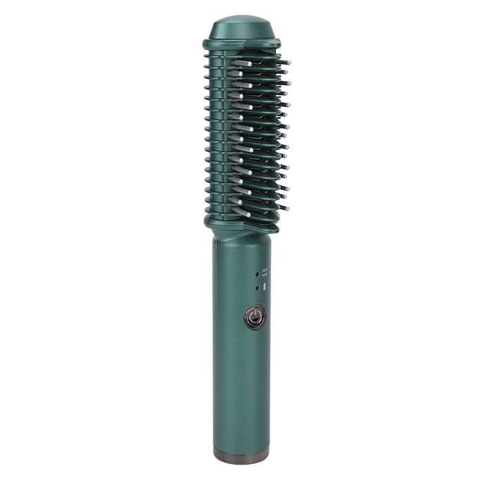Cordless Hair Straightening Curling Brush Evenly Quickly Heating USB Rechargeable Styling Tool Portable Silky Ceramic Plates Flat Iron Hot Straightener for Women Home Salon