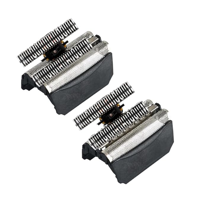 51B Electric Shaver Replacement Foil Head with Cutter Compatible for 5 Series 510530540 550 550s-3 550cc 550cc-4 560 560s-3 560s-4 565cc 570s-4 570cc 590cc - Black(2 set)