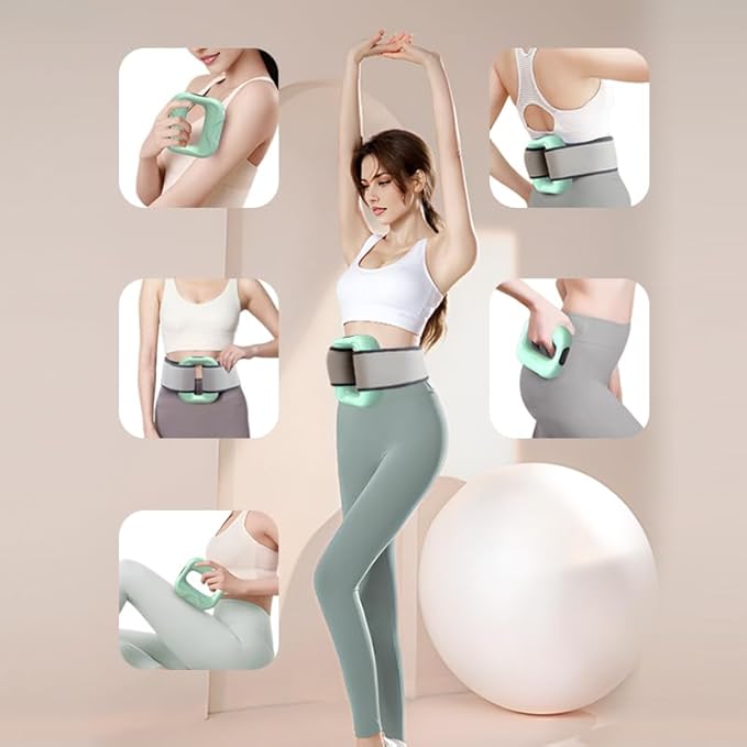 Deep Tissue &amp Percussion Muscle Massage Guns with Waist Belt for Women and Men Adjustable Intensity &amp Speed Super Quiet Portable Ideal Gifts（Green） Good Travel Massage Gun