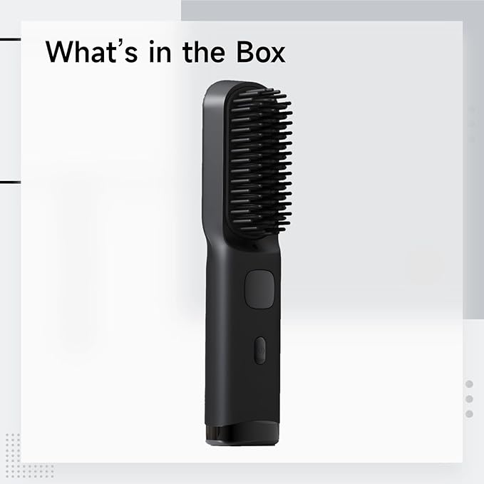 Cordless Rechargeable Hair Straightener Brush 4000Mah Battery 284-392°F Negative Ions Portable for Travel