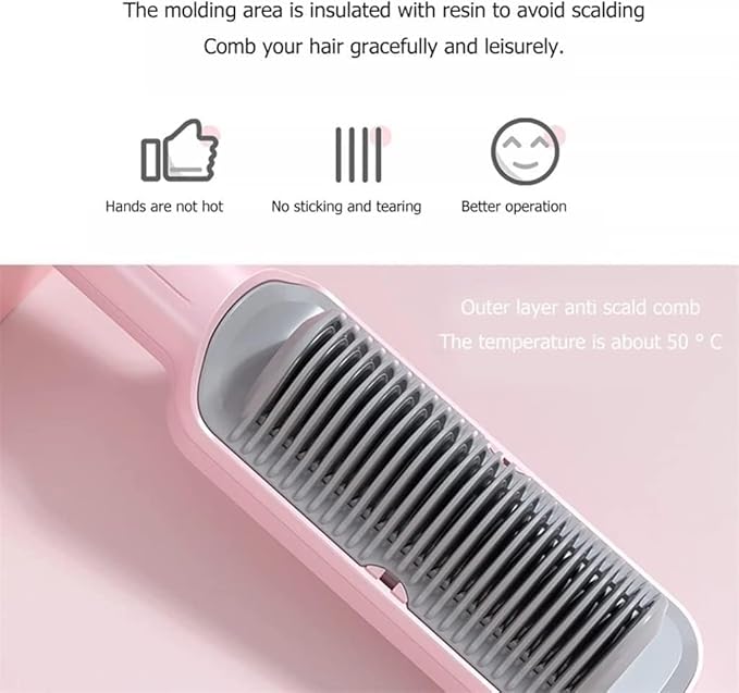 Electric Hair Straightening Comb Professional Heated Comb Wet Dry Use Hair Straightener Anti-scalding Hair Straight Curling