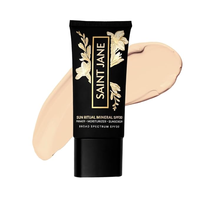 SAINT JANE - Luxury Sun Ritual - Pore Smoothing SPF 30 Mineral Sunscreen | Luxury Floral-Infused Clean Skincare (1.7 oz | 50 ml)