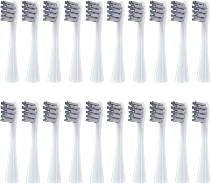 10/20X Replacement Brush Heads Compatible for X/X PRO/ Z1/ F1/ One/Air 2 /SE Sonic(20pcs Grey)
