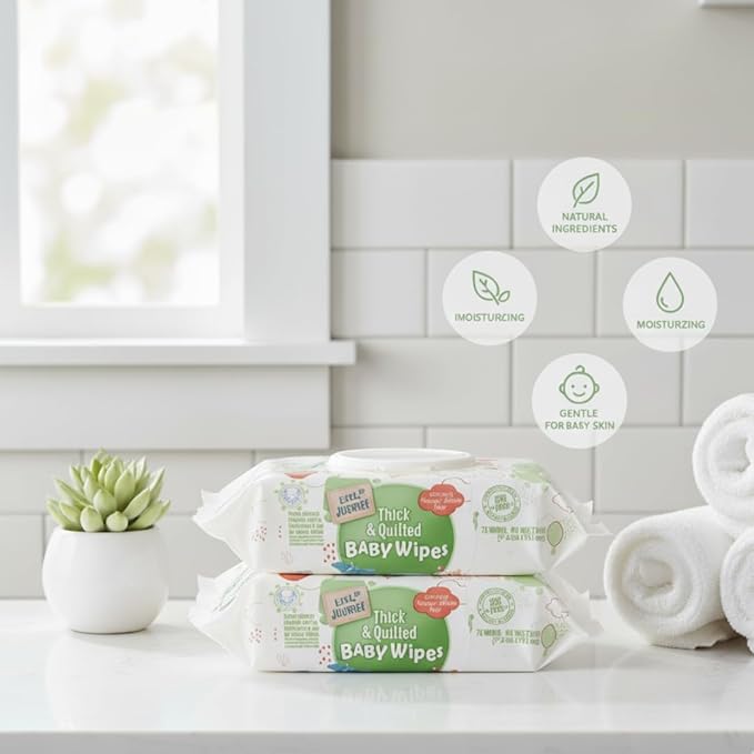 Baby Wipes Bundle 6 Pack 432 Count Fragrance &amp alcohol free thick and quilted for a gentle clean 99% water &amp plant-based ingredients