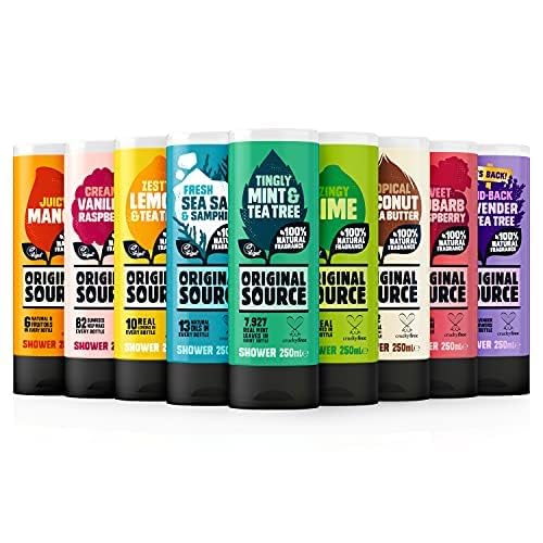 Original Source Mango Shower Gel 100 Percent Natural Fragrance Vegan Cruelty Free Paraben Free Bulk Buy Pack of 6 x 250 ml