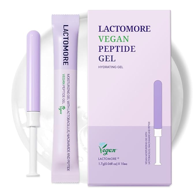 Vegan Peptide Gel | Intimate Recovery Gel | Hydration &amp Comfort | With Peptide Niacinamide &amp Lactobacillus (0.06 Fl Oz (Pack of 10))