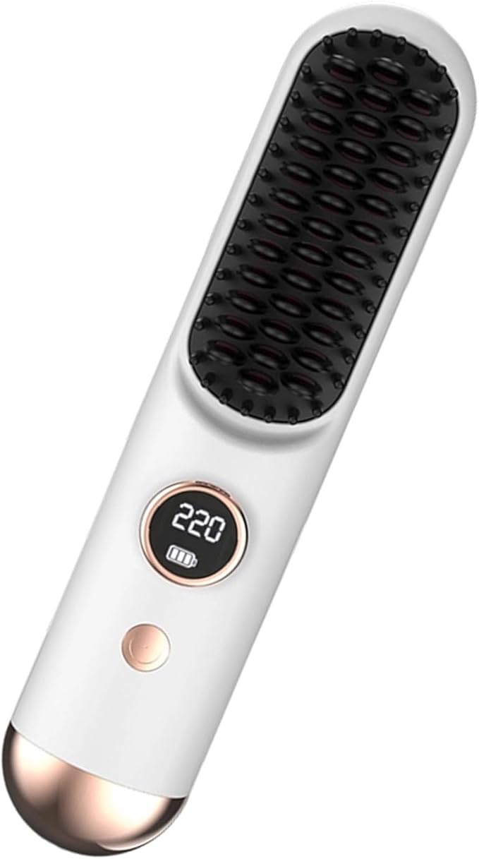Hair Straightening Brush with Advanced Approach and 3 Heat Preferences for Smooth Frizz Complimentary Hair ABS Substance Hair Straightener