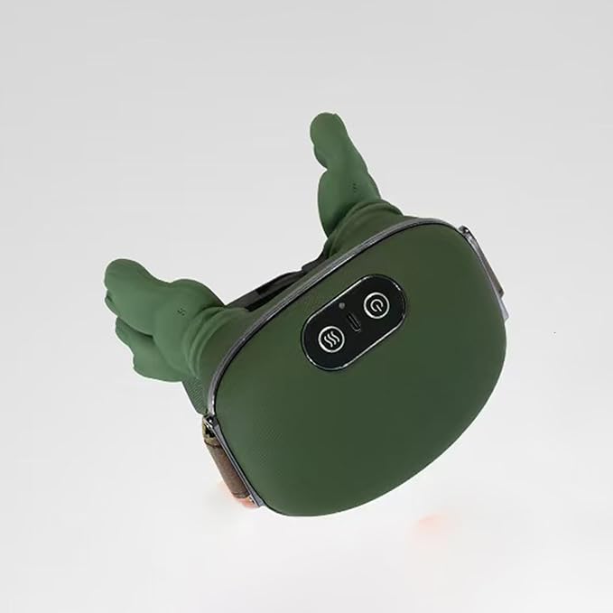 Portable Heated 4D Shiatsu Neck &amp Back Massager - Bionic Human-Hand Deep Tissue Kneading for Muscle Relax &amp Pain Relief Gift Box Included(Green)