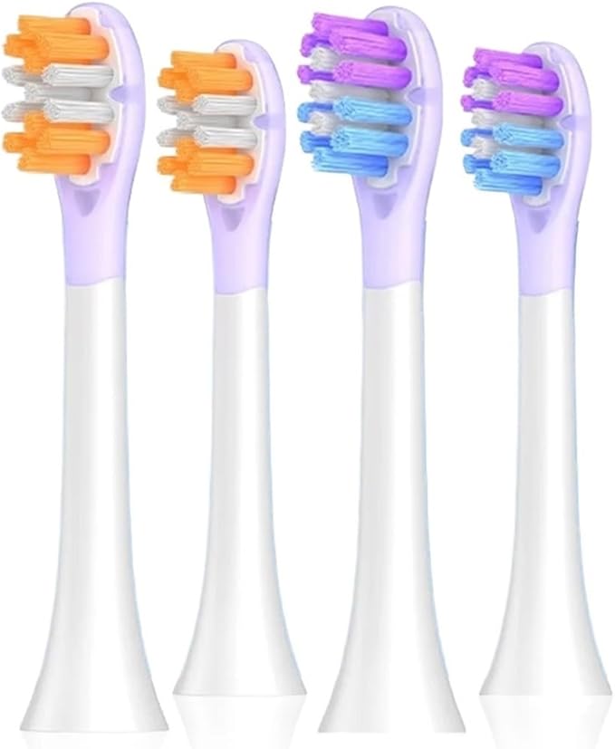 Electric Toothbrush Replacement Brush Head Compatible Phillip HX3/6/9 Series Premium Budget Medium Soft Bristle(YH751-PURPLE)