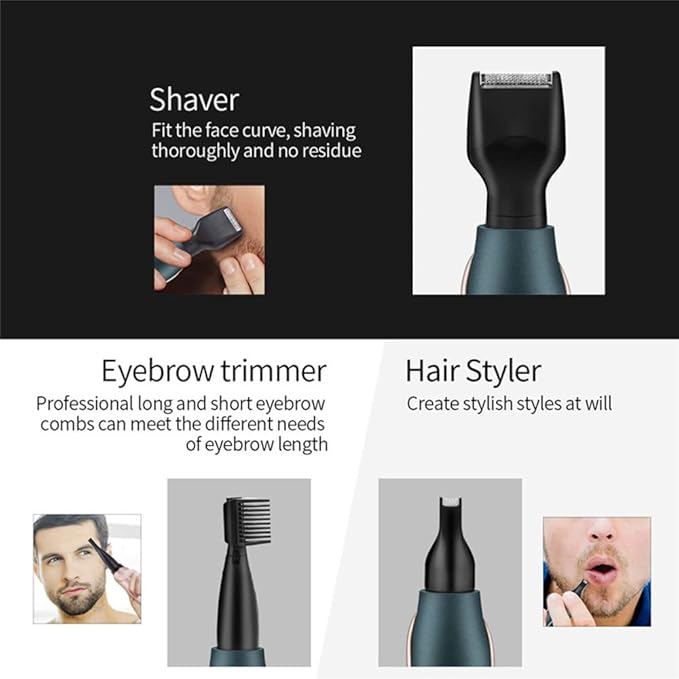 USB Rechargeable Nose Ear Hair Trimmer Shaver for Men Electric Eyebrow Beard Clipper Razor Face Body Back Hair Removal