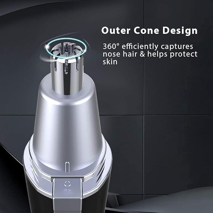 Nose and Ear Hair Trimmer Portable Nose Hair Trimmer for Men and Women Battery-Operated Waterproof Stainless Steel Head Easy to Clean