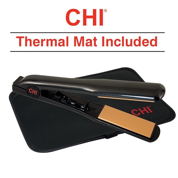 CHI Classic Tourmaline Ceramic 1.5″ Hairstyling Iron Wide Plate Hair Straightener &amp Curling Tool for Smooth Shiny Frizz‑Free Hair Adjustable Temperature For All Hair Types Professional Hair