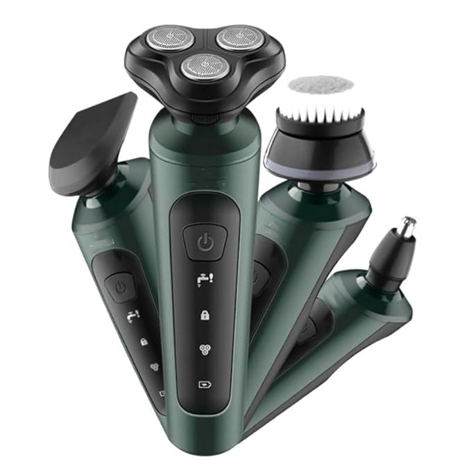 Head Shavers for Bald Men Electric Face Shaver For Men Washable Rechargeable Shaving Beard Machine (Color : Silver gray)