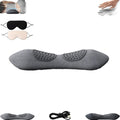 3-in-1 Back Massager Electric Lumbar Support Pillow with Heat &amp Vibration Waist Wedge Bolster for Bed or Office Chair Lower Back Pain Relief (Grey1pcs)