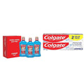 Colgate Total Mouthwash Alcohol Free Mouthwash Peppermint 33.8 Ounce 3 Pack &amp Baking Soda &amp Peroxide Toothpaste - Whitens Teeth Fights Cavities &amp Removes Stains Brisk Mint 6 Oz 2 P
