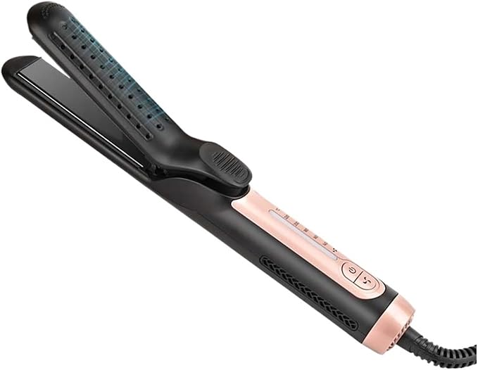 Straightening Wand 2-in-1 Heating Flat Iron Hair Styler Multi-Function LCD Display Electric Straightener Curler Straightener