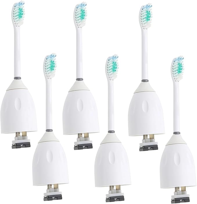 Replacement Electric Toothbrush Heads Compatible with Philips Sonicare E-Series HX7001 HX7022 HX-7002 HX7002 HX9500 HX9552 HX9553 HX9562(8 PCS White)