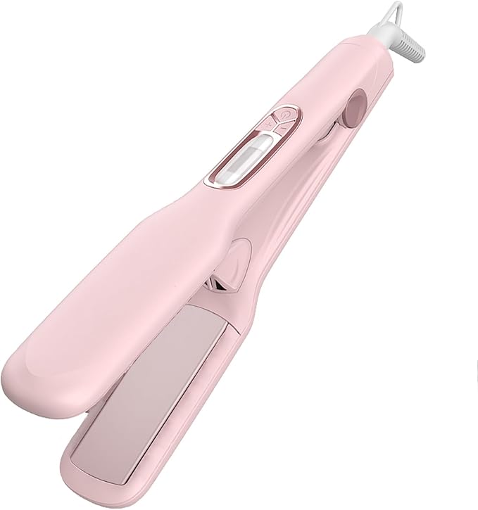 JINRI Volumizing Hair Iron Pumped-Up Volume Adjustable Temp 360 ° Tail Rotation Lasting Hair Volume for Short Or Thin Hair Dual Voltage（100-240V） Pink