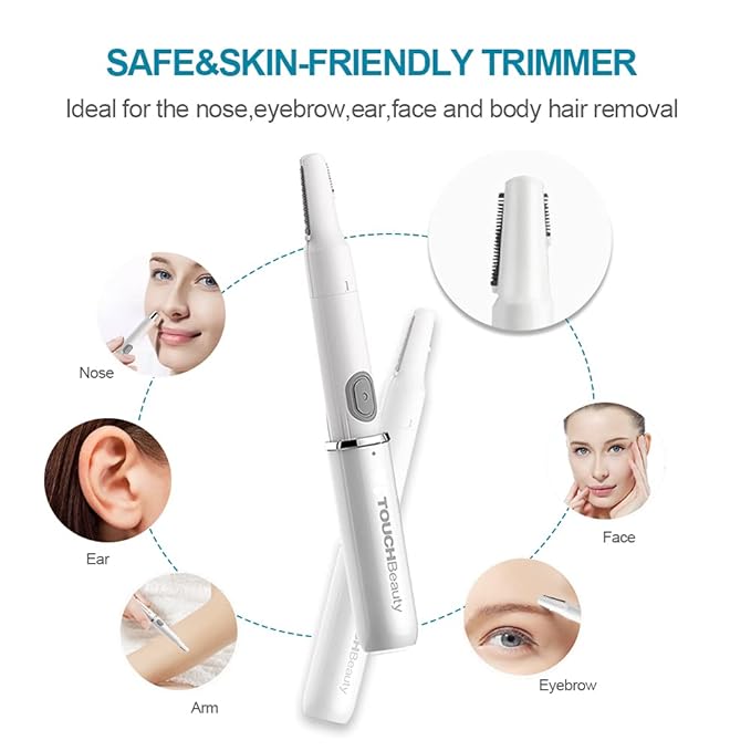 TOUCHBeauty Hair Trimmer for Face Eyebrow Nose Bundle with Electric Nail Drill 12 in 1