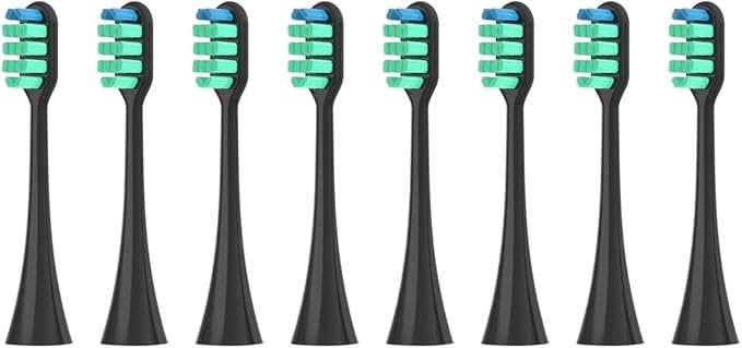 Replacement Toothbrush HeadsCompatible for Panasonic Doltz EW-DC01/DC12/PDL54/PDP51/EW1031/DE92/WEW0980/DL40/DL75/DL82 Electric(8pcs Black)
