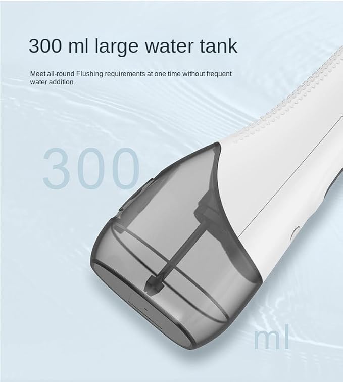 New Electric Tooth FlosserPortable Rechargeable Tooth Flosser300ML Rechargeable Travel Rinse Cleaner IPX7 Waterproof Electric Tooth Flosser4 Speed ModeFloss Cleaner (Pearly White)