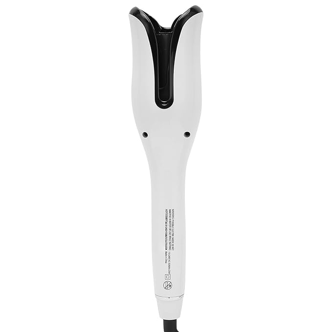 Automatic Curling Iron Wand with LED Display Constant Temperature Hair Curler Double Insulated Design Safety Auto Shut Off Ceramic Barrel Curling Iron White(US)