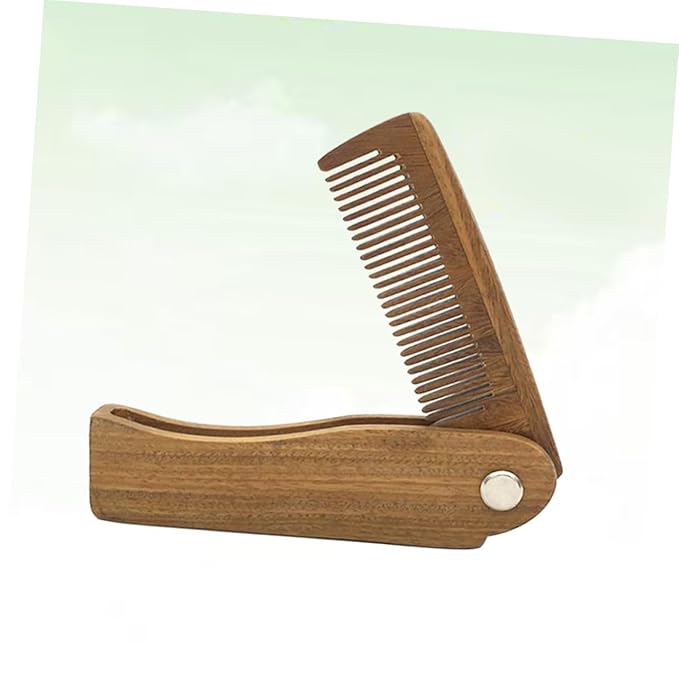3pcs Mini Travel Comb Natural Verawood Beard Brush Hair Comb Fine Toothed for Men Women Boys and Girls Portable Hair Care Tool Gentle Scalp Massage Scratch Stylish