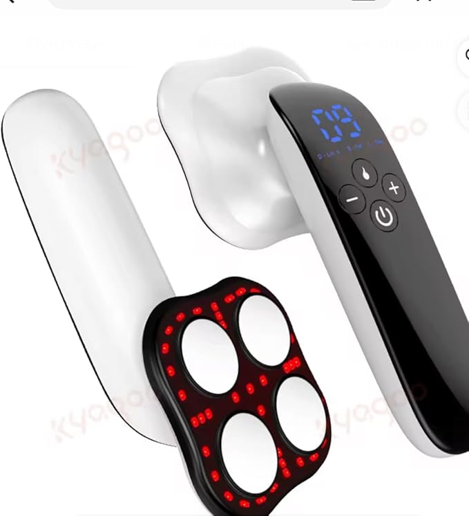 Clarigen Cellulite Massager - Handheld Body Sculptor for Belly Waist Arms Legs Butt - 3 Modes and 10 Adjustable Intensities White