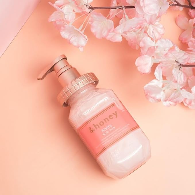 1 PC New Perfumed Honey Melty Shower Gel Skin Wash Moisturizing Hydrating Smoothing Skin Mild Formula For All Skin Types 440ml / 14.88 FL OZ