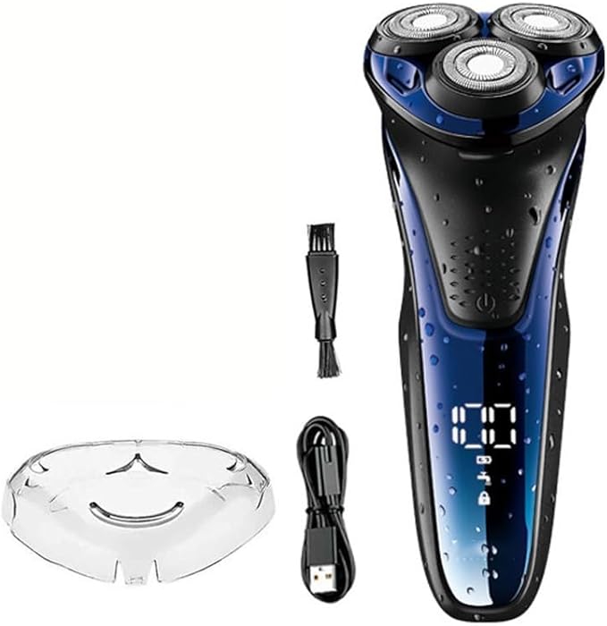 Head Shaver for Men 3D Floating Head Rotary Electric Shaver for Men Waterproof Beard Electric Razor Face Shaving Machine Rechargeable