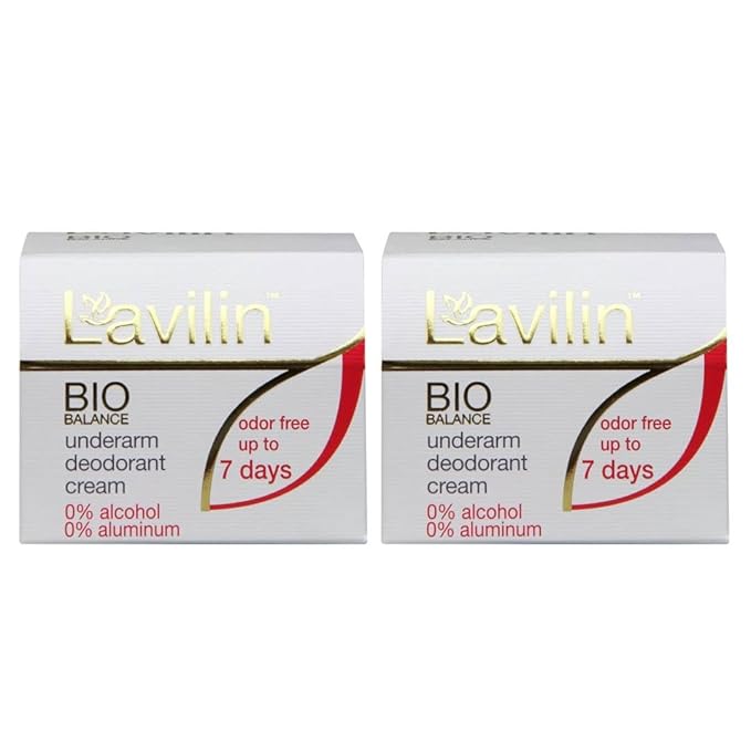Lavilin Bio Balance Underarm Deodorant Cream Up to 7 Days Odor Free (2 Pack)