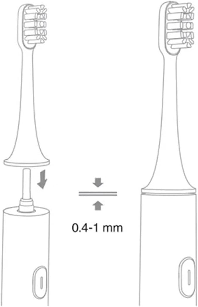 Compatible for T300/T500 XIAOMI MIJIAAcoustic Electric Toothbrush Head 3 Sets of Universal Replacement
