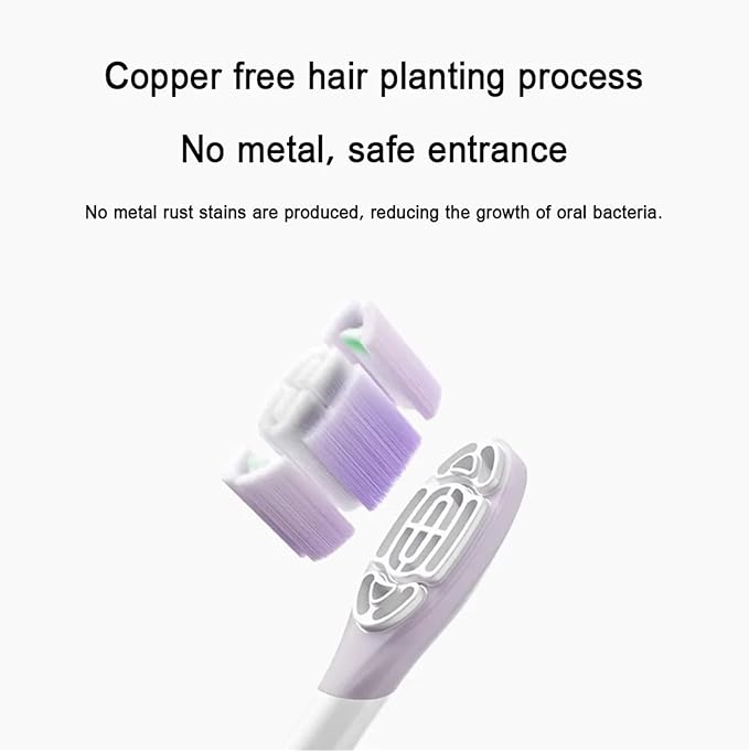 Toothbrush Brush Head 3/6PCS Compatible for Vibration Pro 4 Brushing Modes(6PCS Caring Version)