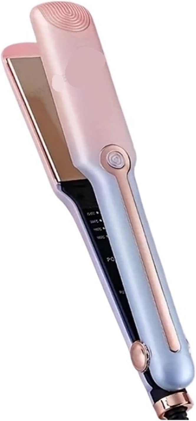 Straightening Wand Professional Flat Iorn Straightener and Curler High Heat Irons Home Salon Hair Styler Tools Straightener(PinkEU)