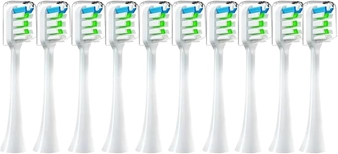 Replacement Brush Heads for X3 X5 V1 X3U 5-10pcs Bristle Electric Toothbrush Sealed Packed(10 White)