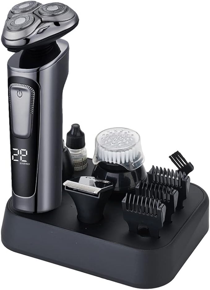 Head Shavers for Bald Men Multi-Function 4D Electric Shaver for Men Grooming Kit Shaving Machine USB Charging Wet &amp Dry Waterproof LCD Display Face Care
